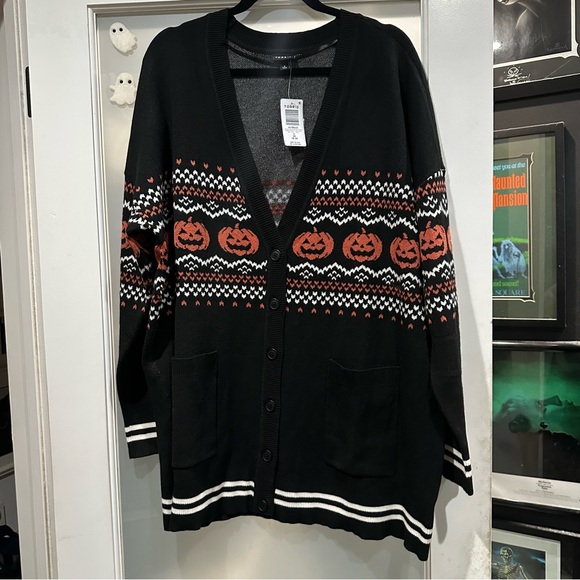 Torrid Pumpkin Luxe Boyfriend Cardigan - Picture 2 of 7